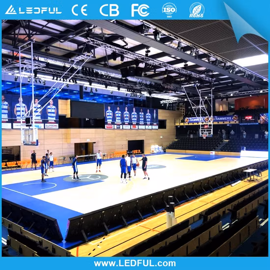 뜨거운 축구 경기장 주변 LED 스크린 디스플레이